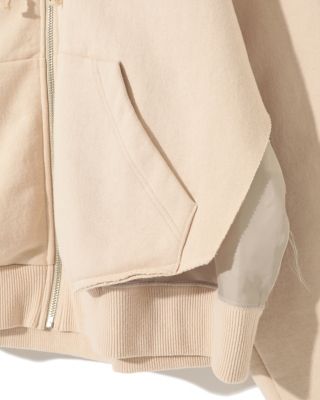 コットン裏起毛ジップアップパーカー
